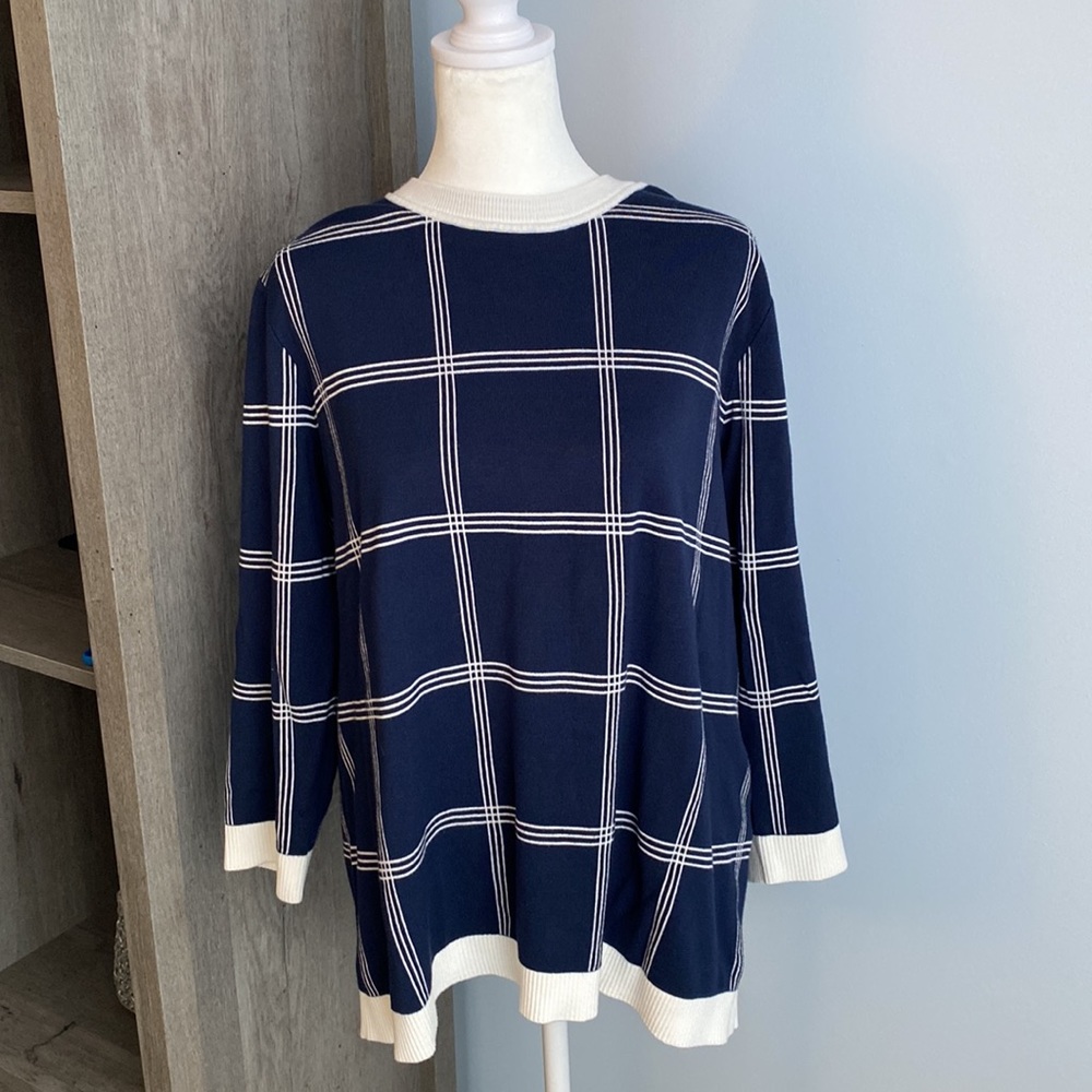 NWT 41 HAWTHORN Marion Intarsia Knit Pullover. Size XL.